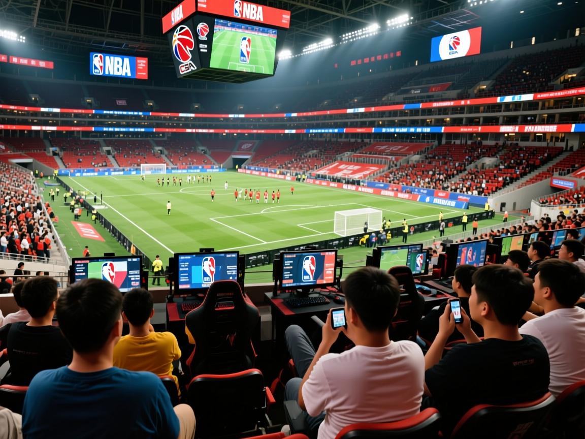 热衷足球的球迷聚集观看几支球队的风采 第1张